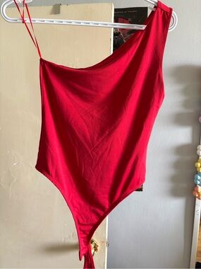 Better/Together Red One-Shoulder Bodysuit - Small